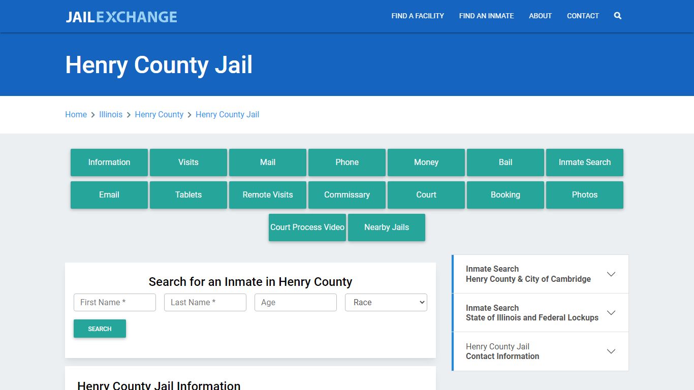 Henry County Jail Roster Lookup, IL, Inmate Search